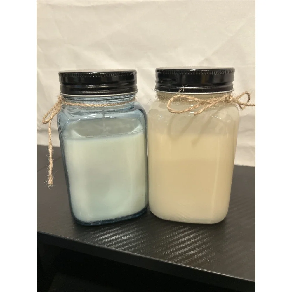Trueliving ‎ 11.5 oz Jar Scented Candle Set Bergamot Leaf & Tulip Field